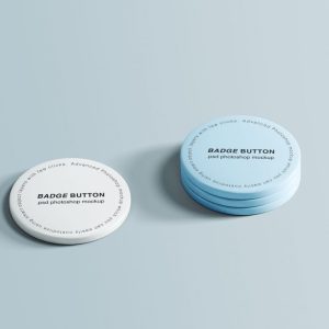 Free Pin Buttons Mockup