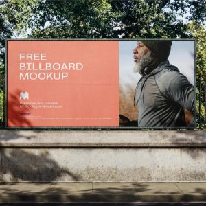 Free Street Billboard Mockup PSD