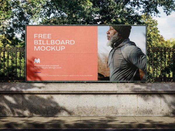 Free Street Billboard Mockup PSD