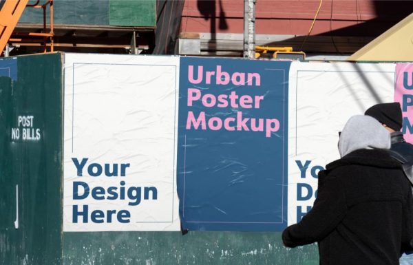Urban Wall Posters Mockup PSD Download - Image 3