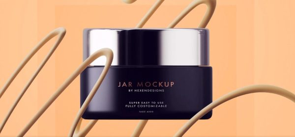 Front View Cream Jar Mockup