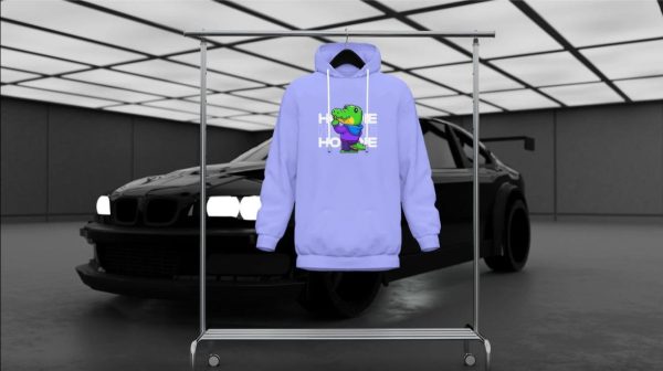 Front View Hanging Hoodie Mockup
