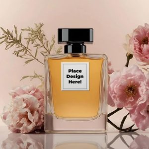 Front View Perfume Labeling Mockup