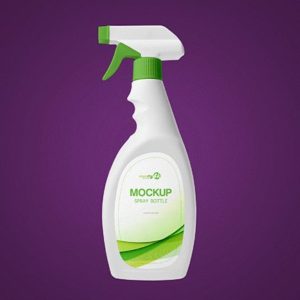 Front View Spray Bottle Mockup
