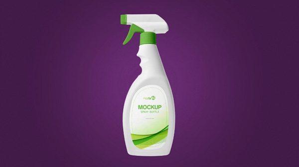 Front View Spray Bottle Mockup
