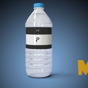 Front View Water Bottle Label Mockup