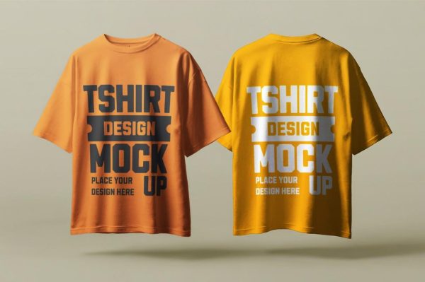 Front and back T Shirt Mockup (2)