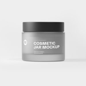 Frosted Cosmetic Jar Mockup