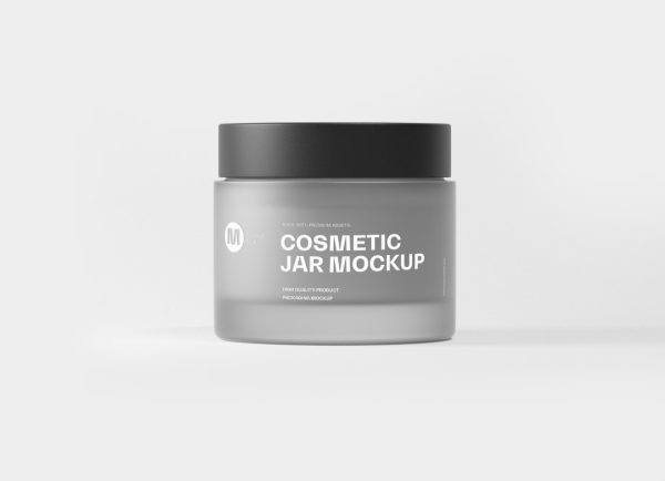 Frosted Cosmetic Jar Mockup