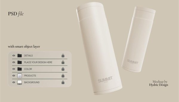 Fully Editable Bottle Mockup