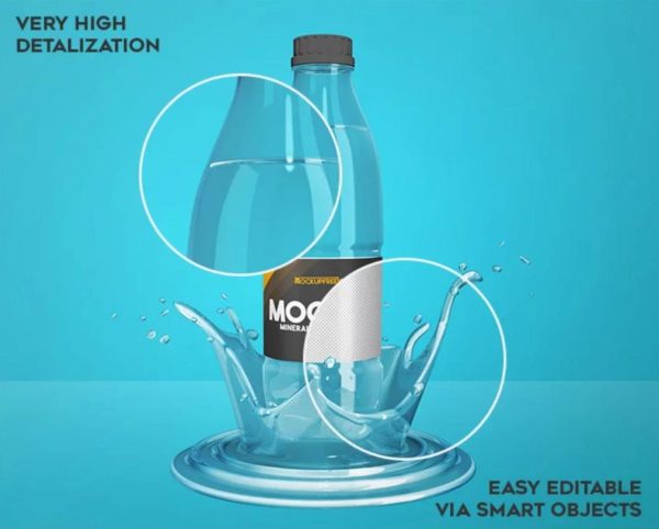 Fully Editable Mineral Bottle Mockup for Advertising - Image 2
