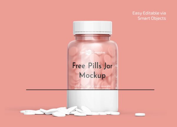 Fully Editable Pills Packaging Mockup