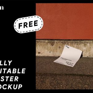 Fully Editable Poster Mockup PSD
