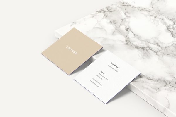 Fully Editable square Business Card Mockup