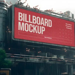 Futuristic Billboard Mockup PSD
