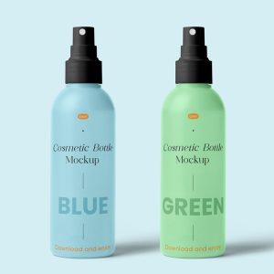 Glass Spray Bottle Mockup PSD