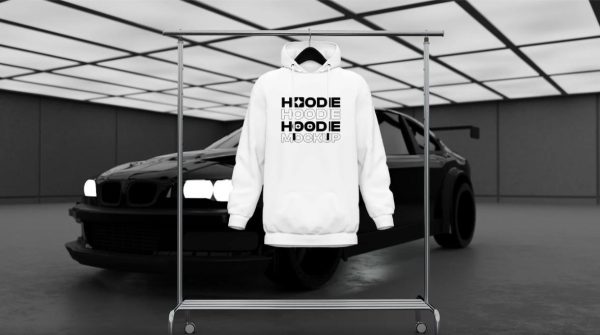 Hanging Hoodie Mockup PSD