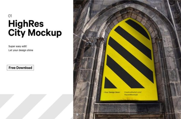 High Quality City Posters Mockup PSD (1)