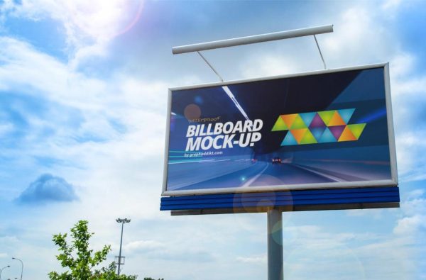 High Quality Roadside Billboard Branding Mockup