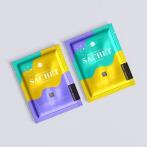 High Quality Sachet Branding Mockup