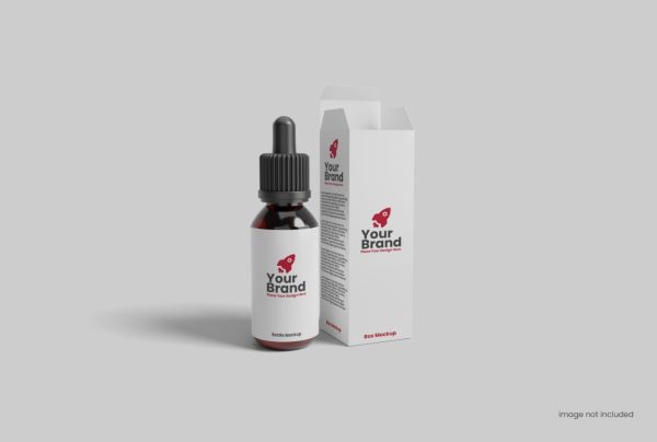High Resolution Dropper Packaging Mockup