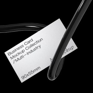 In Air Business Card Mockup