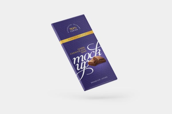In Air Dark Chocolate Bar Mockup