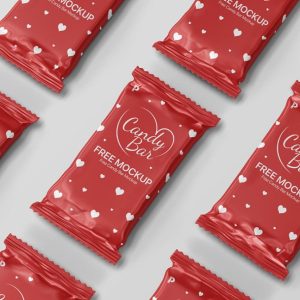 Isometric Candy Bar Mockup PSD