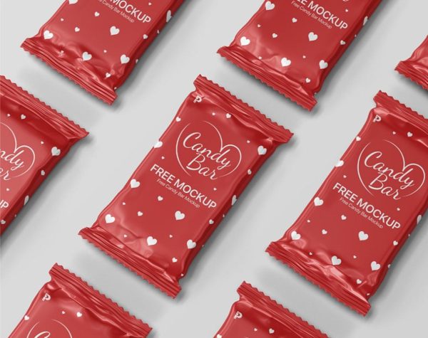 Isometric Candy Bar Mockup PSD
