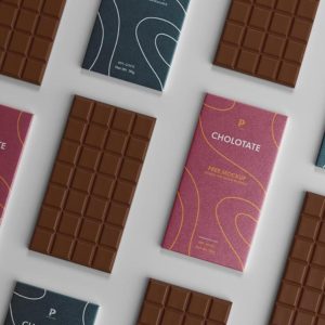 Isometric Chocolate Branding and Packaging Mockup