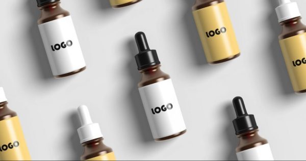 Isometric Dropper Bottle Mockup