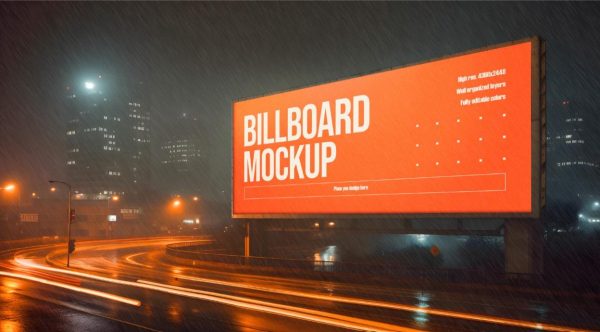 Large Billboard Mockup PSD