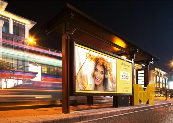 Large Bus Stop Billboard Mockups