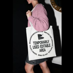 Large Tote Bag Branding Mockup