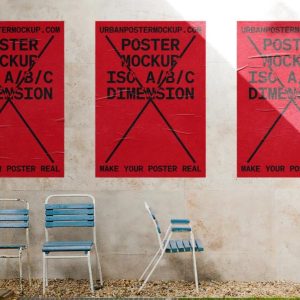 Large Urban Posters Mockup PSD