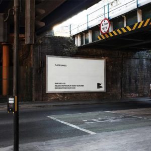 London Street Billboard Mockup PSD