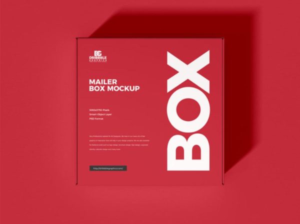 Mailing Box Branding Mockup