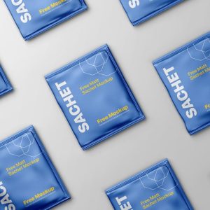 Matte Sachet Mockup PSD
