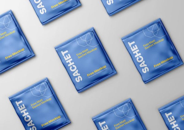Matte Sachet Mockup PSD