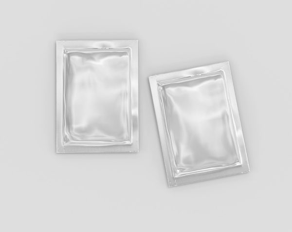 Metallic Blank Sachet Mockup