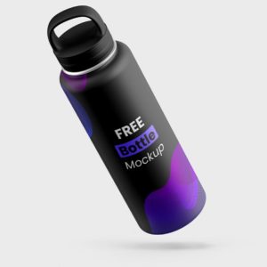Metallic In Air Bottle Mockup