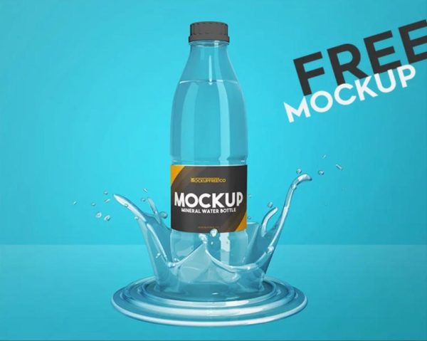 Mineral Bottle Mockup PSD