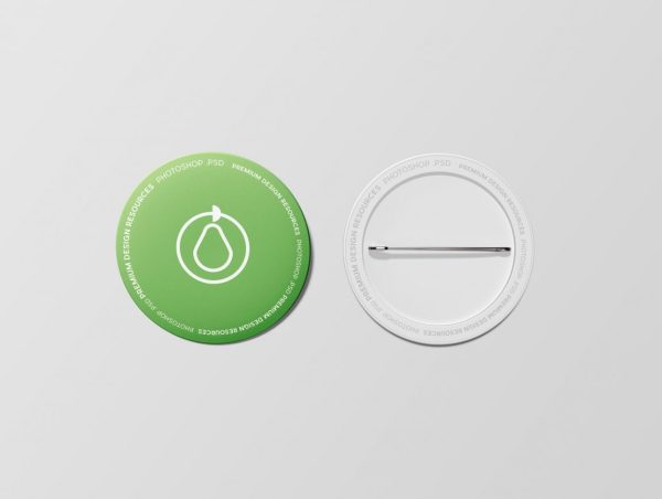 Minimal Front and Back Pin Mockup