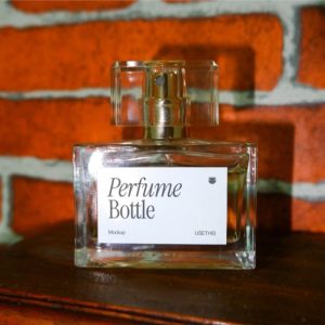 Minimal Perfume Label Design Mockup