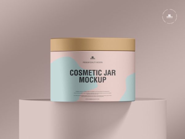 Modern Cosmetics Jar Mockup PSD