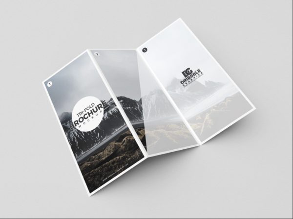 Modern Tri Fold Brochure Mockup