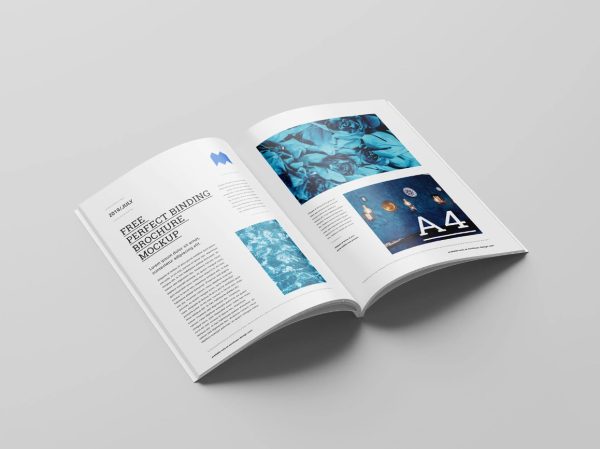 Open Brochure Mockup PSD