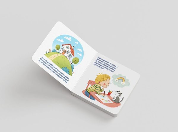 Open Children Book Mockup PSD
