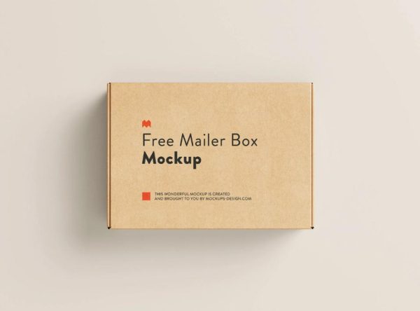 Open Mailing Box Mockup