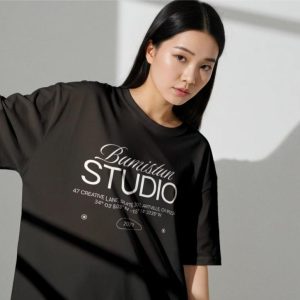 Oversized T Shirt Mockup for Female